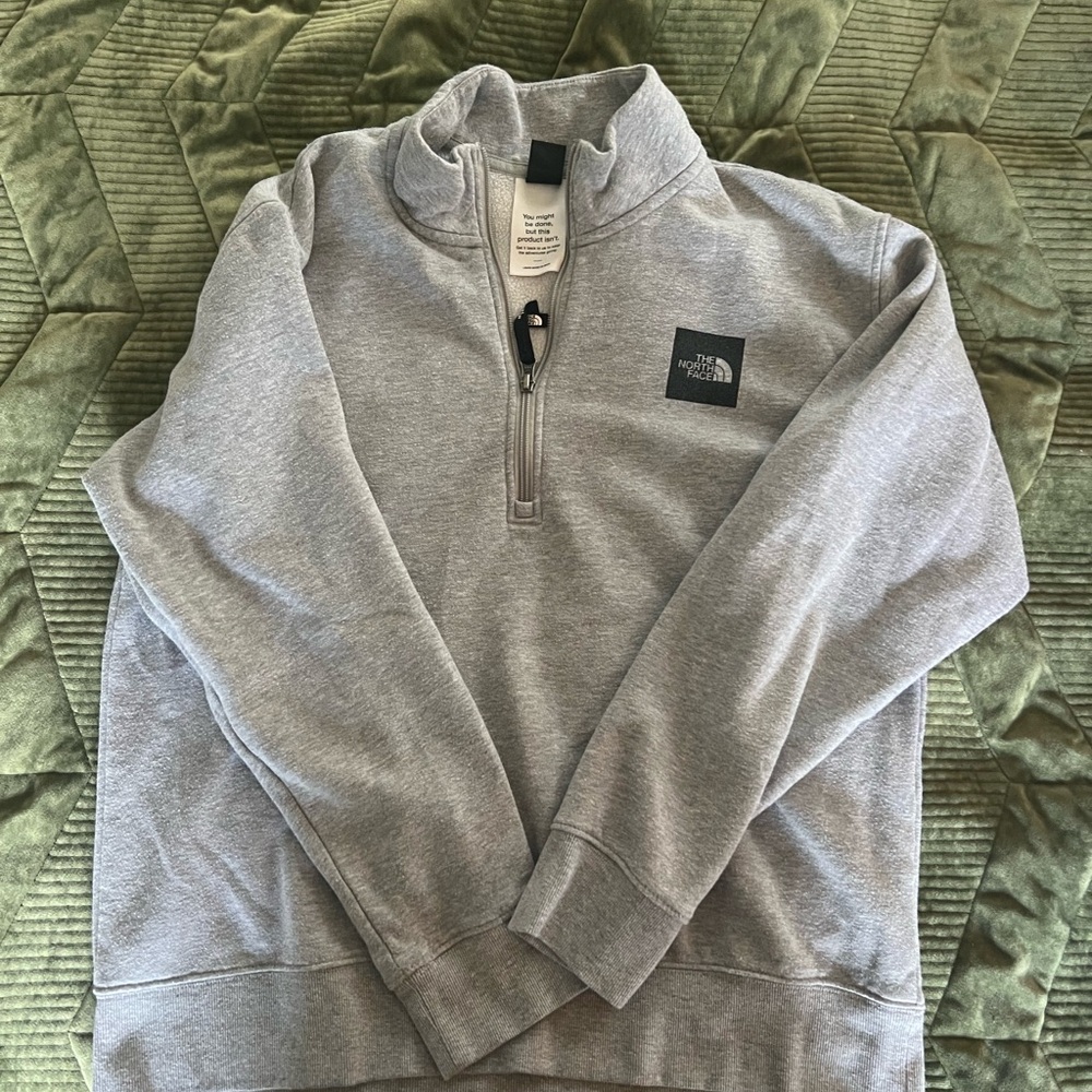 The North Face women’s Gray Quarter-Zip Sweater